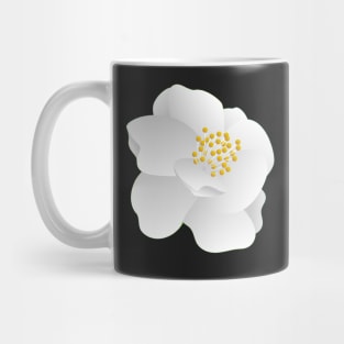 Beautiful White Jasmine Flower Mug
